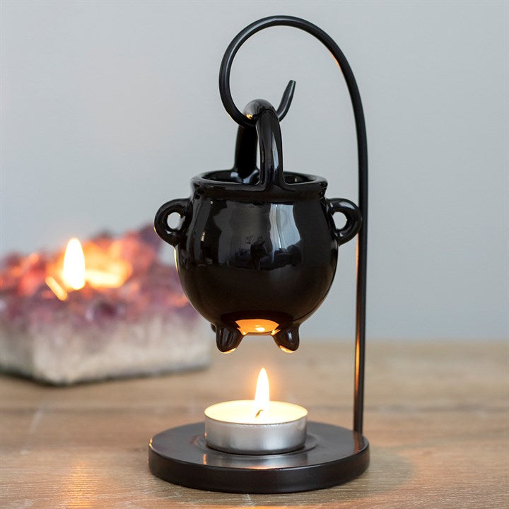 Hanging Ceramic Cauldron on Metal Base Oil Burner