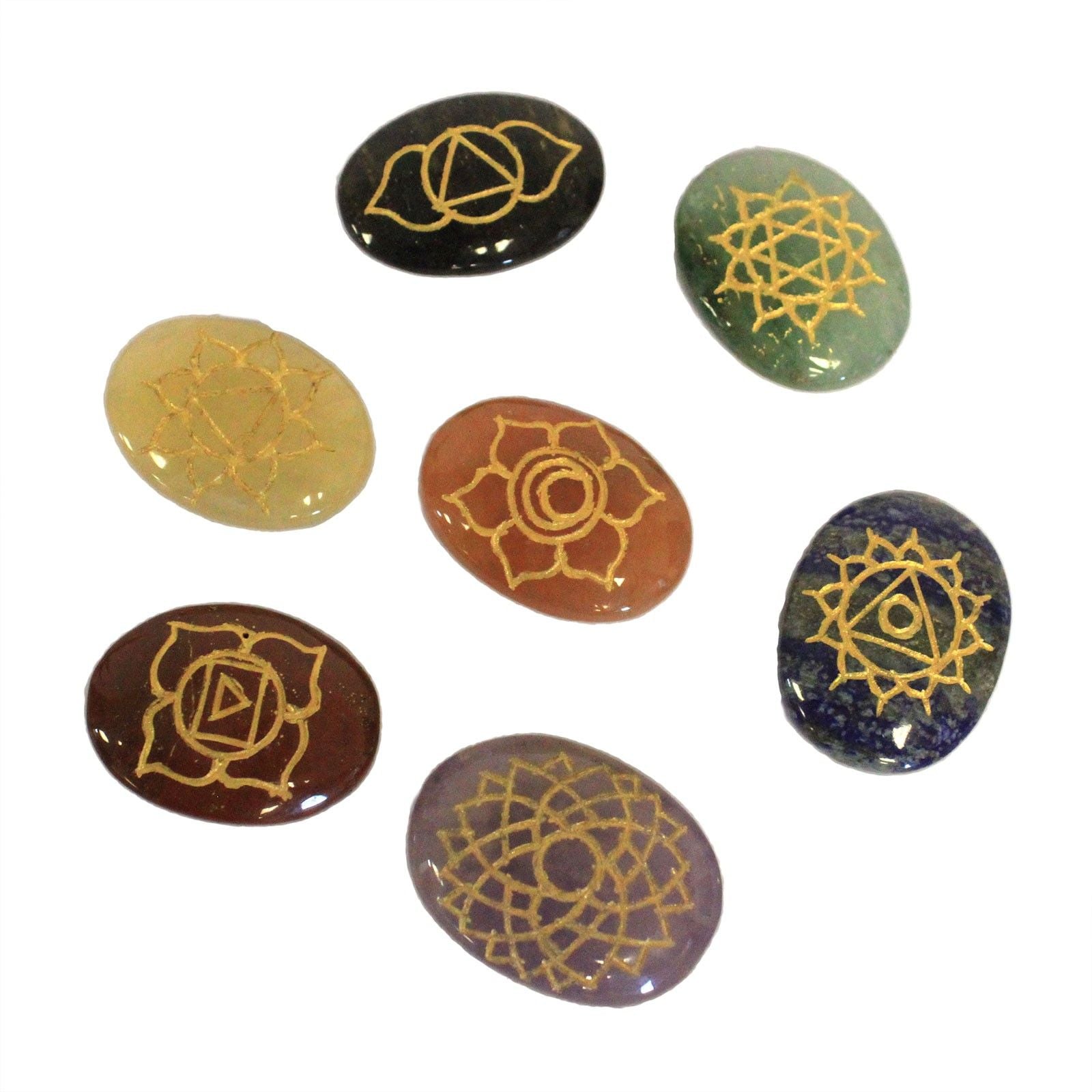 Chakra Stones Set ( oval shape )